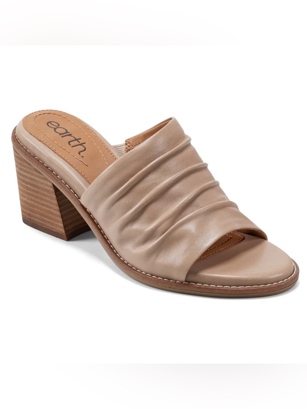 Earth Adara Ruched Slip-On Dress Sandals